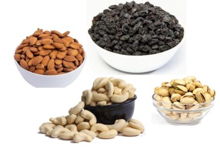 Nuts Combo offer 3 (Cashew, Almond, Black Raisins, Pistha rosted  - 250 Gram each)